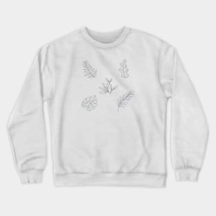 Scandinavian Minimalist Plant Pattern Crewneck Sweatshirt